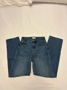 H&M Dark Blue Straight-Leg Women's Jeans
